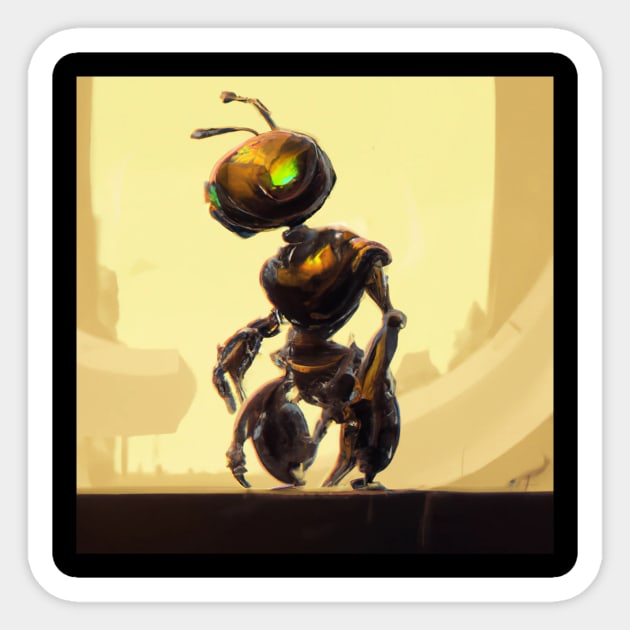 Ant Robot Sticker by Ginstore